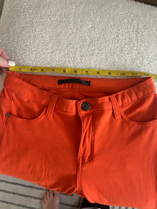Bright Orange Stretch Skinny Pants Dinamit Golden Jeans 25 Italian - Picture 10 of 10